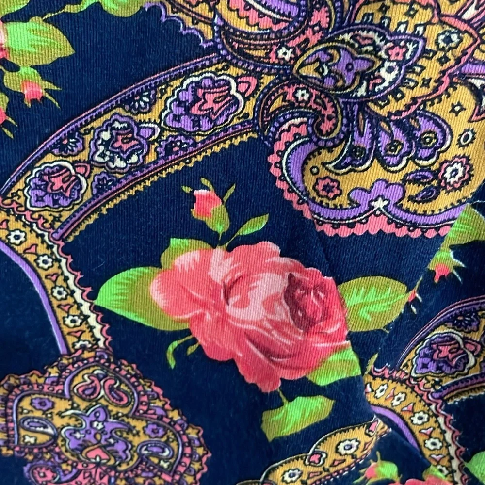 Free People NWOT Retro Vintage-Inspired PaisleyRose Mini Dress/Jumper RARE Smal‎